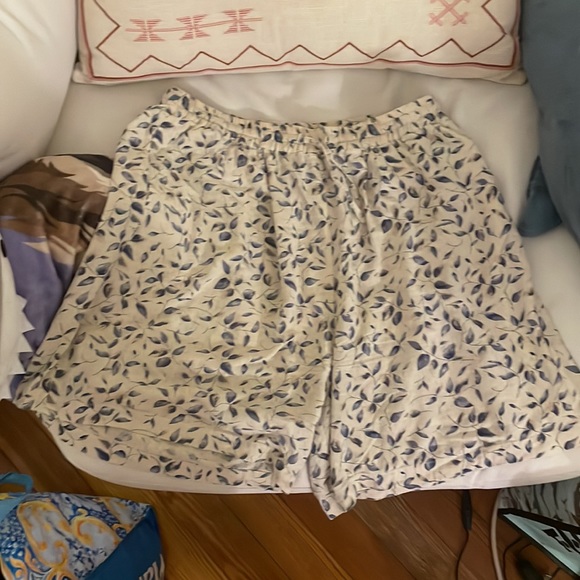 Selene Sport Lightweight Linen Blue/Tan Shorts 2x - Picture 4 of 6